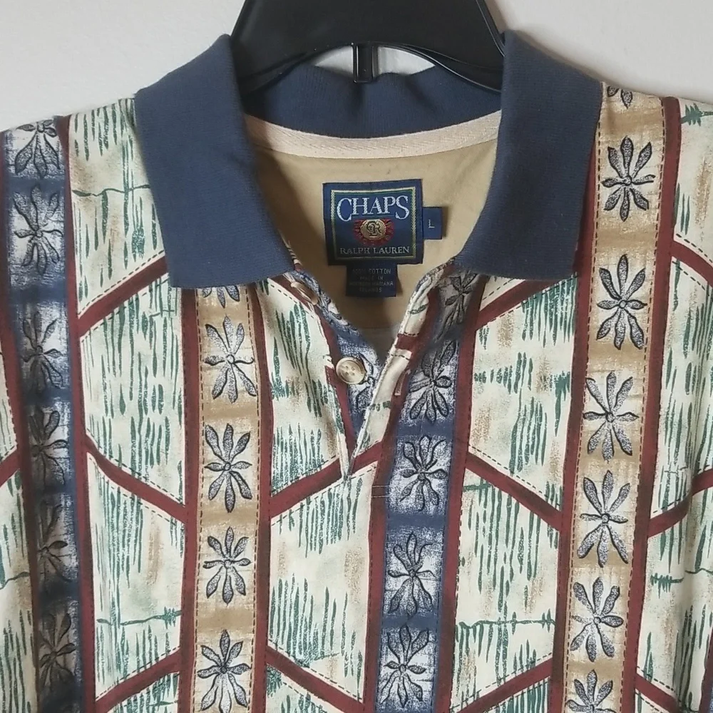 Chaps Ralph Lauren Mens shortsleeve polo shirt sz Large
